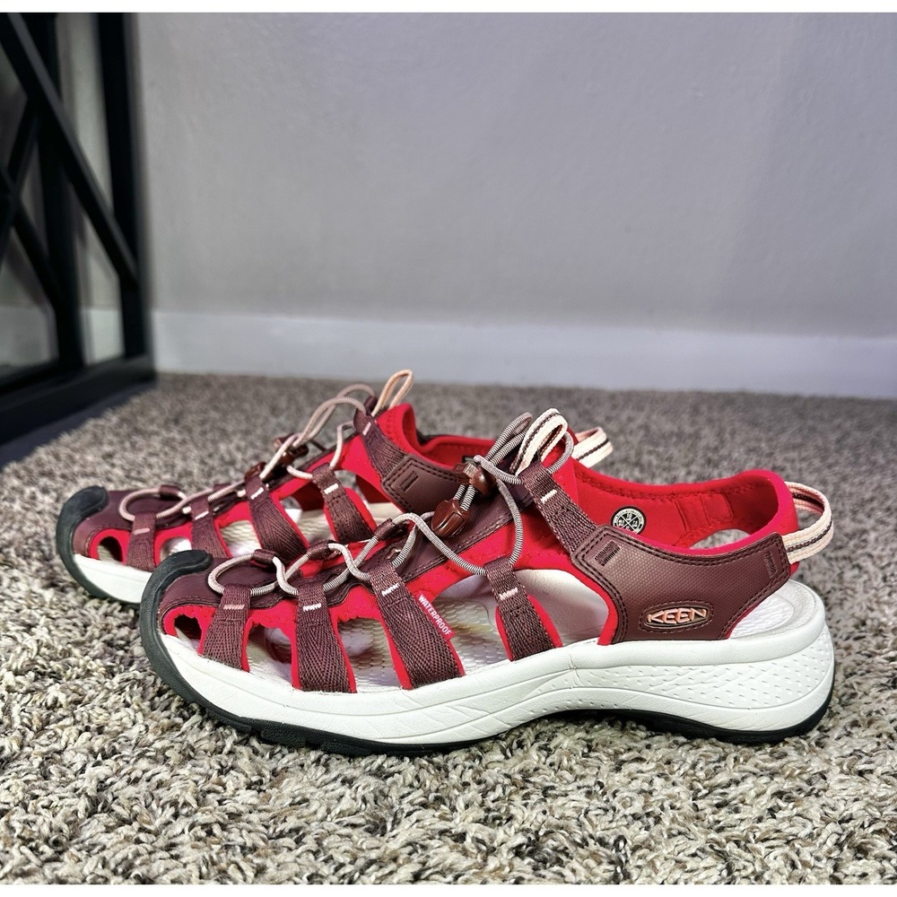 Keen Astoria West Sandal Women Size 10 Burgundy Red Hiking Outdoors